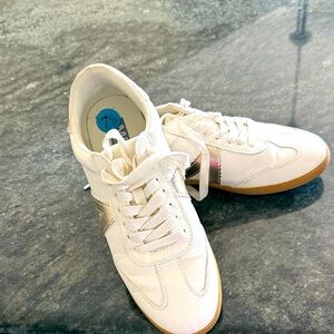 MIA White and Gold Sneakers